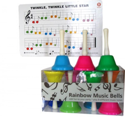 Education Essentials Rainbow Handbells Set of 8